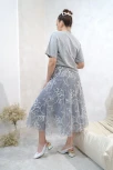 Fusta tulle cu broderie