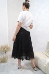 Fusta tulle cu broderie