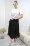 Fusta tulle cu broderie