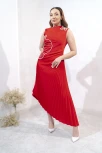 Rochie asimetrica plisata