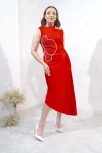 Rochie asimetrica plisata